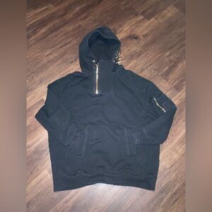 Boy London Men's black Sweater with Zipper Detail